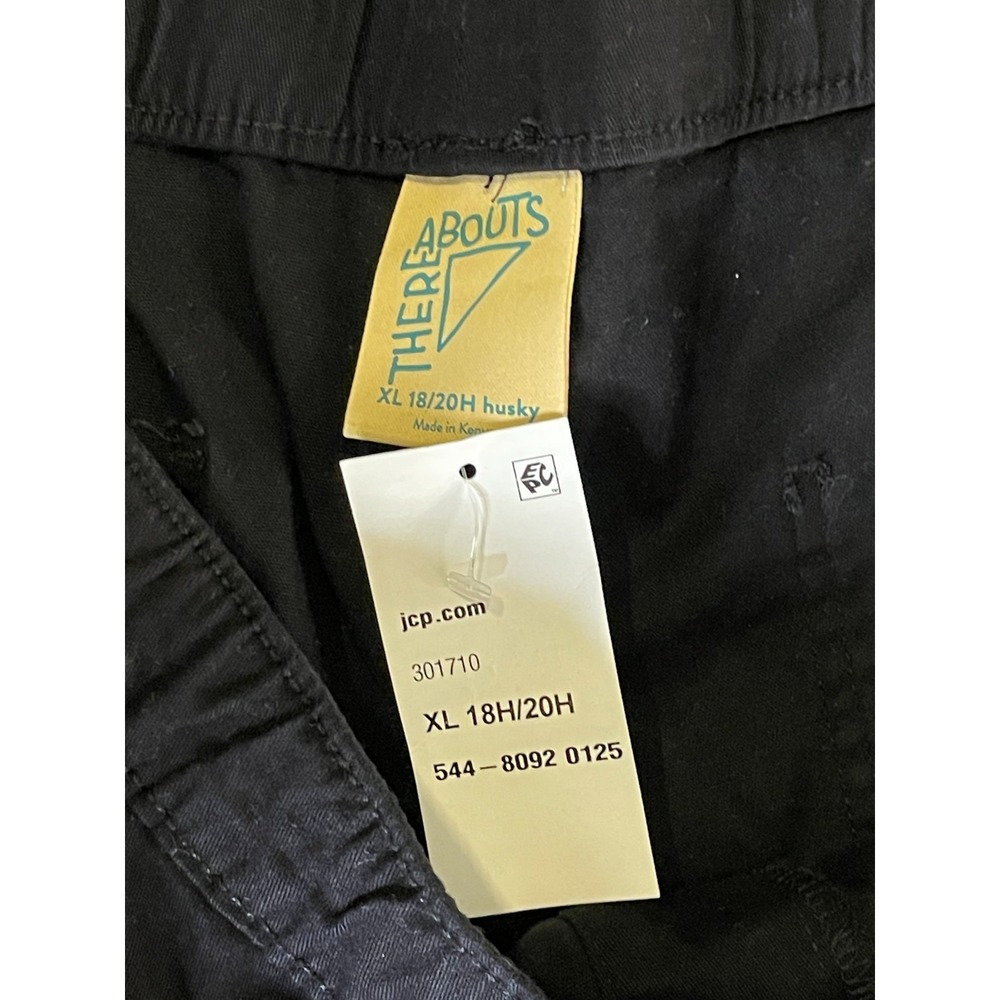 Thereabouts Husky Flex Jogger Pants Men XL Black Stretch Slash Pocket Drawstring - Picture 3 of 5